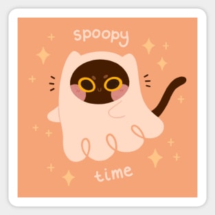 Spoopy Time Cat Sticker